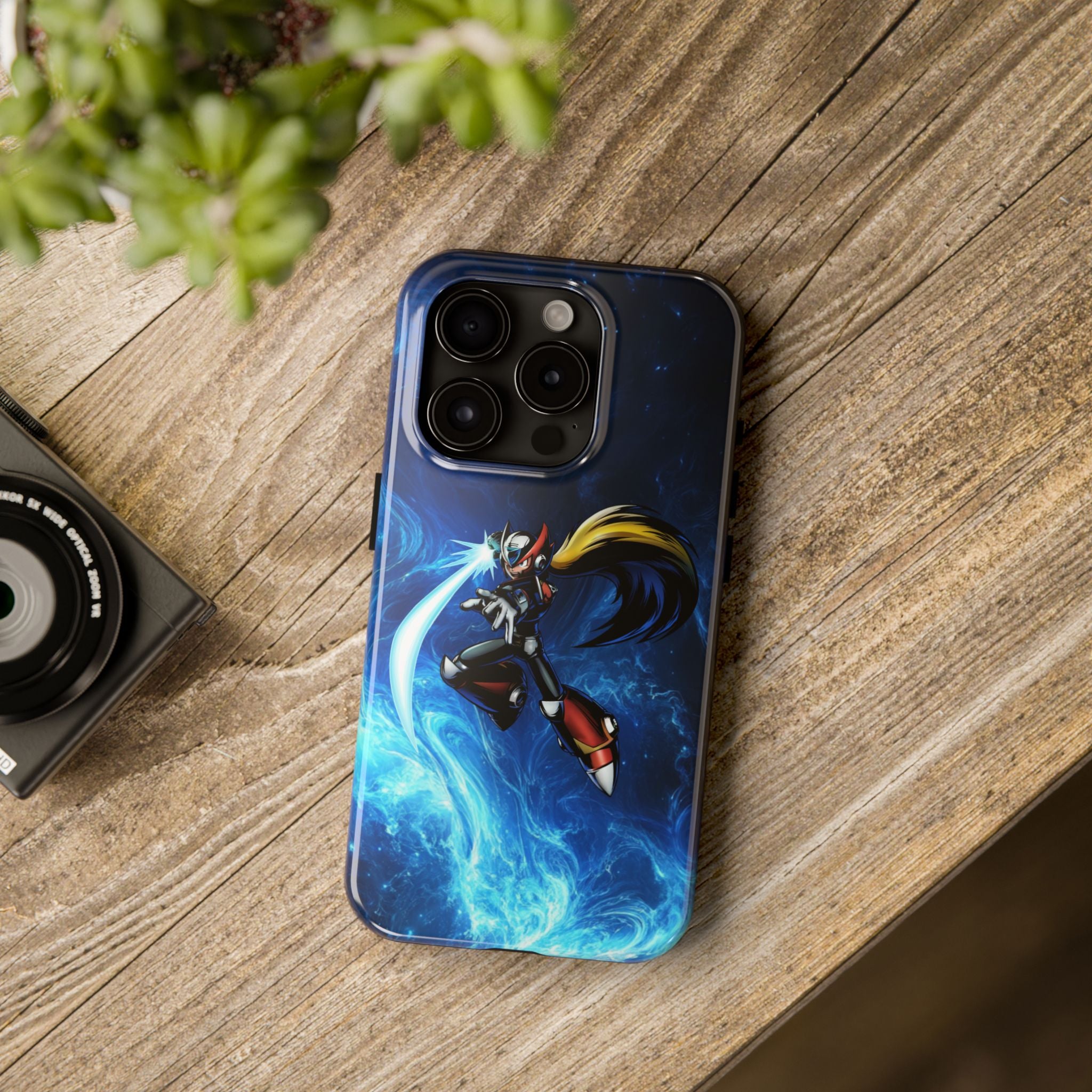 Crimson Cyber Swordsman Phone Case